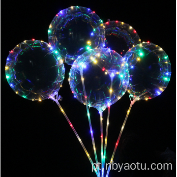 Venda quente de 20 polegadas LED LED LED Up azul azul Flash adulto Partido transparente Balões de hélio para venda